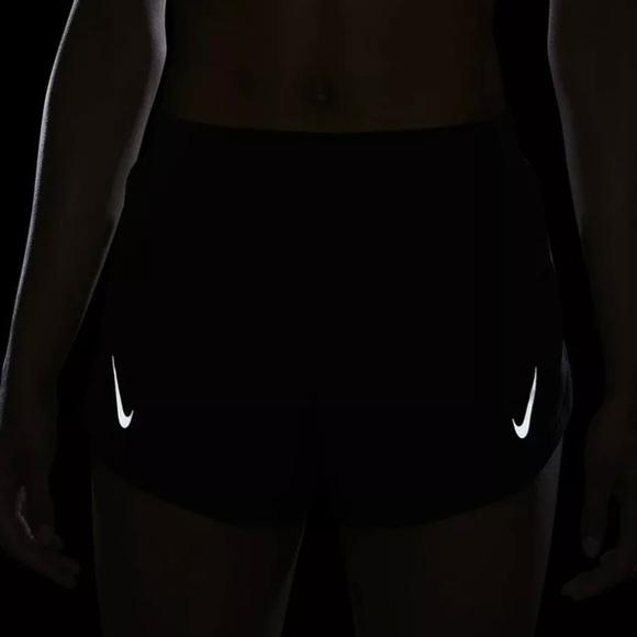 Womens Nike Tempo Running Black Lined Shorts L - Picture 9 of 10